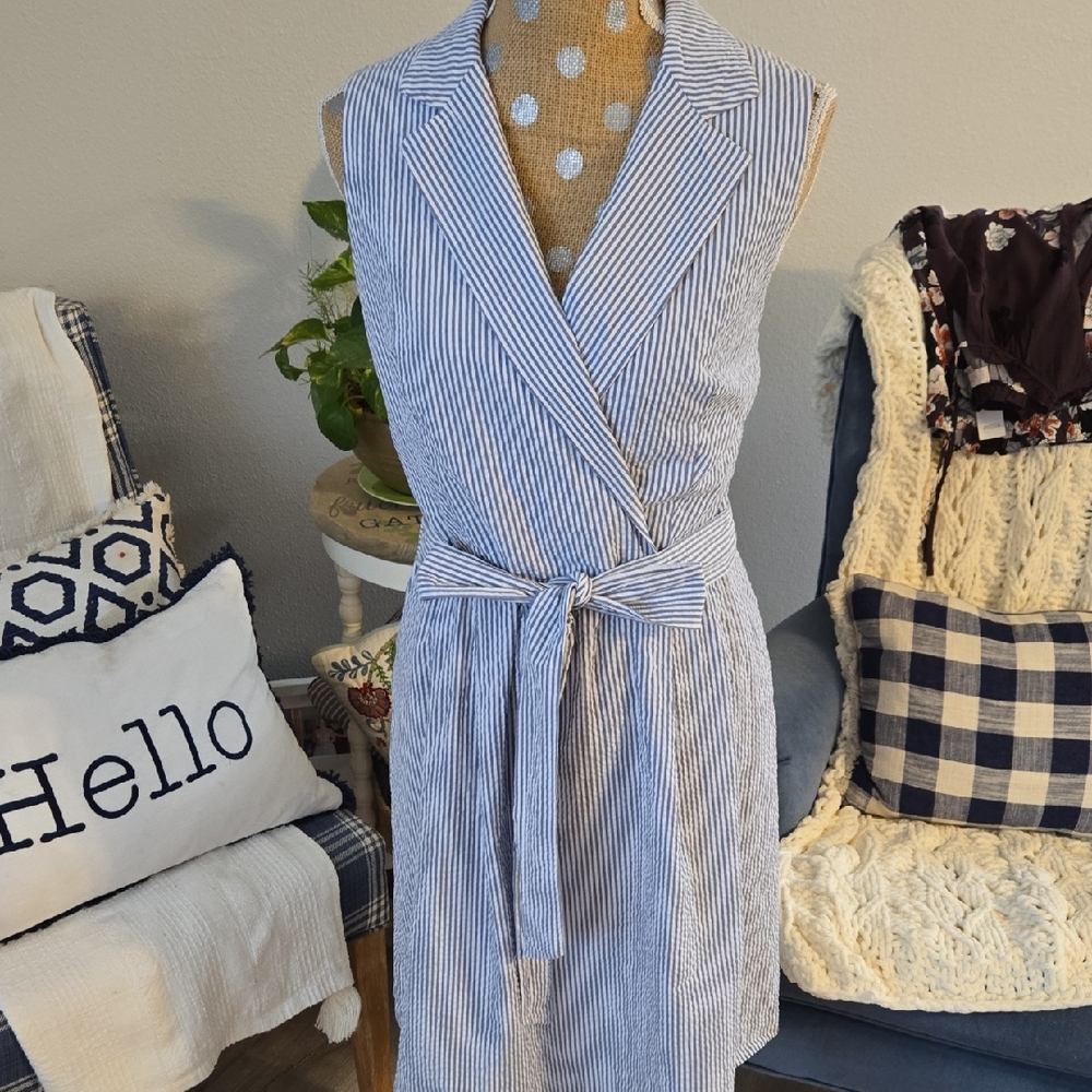 Anne Klein Seersucker Dress